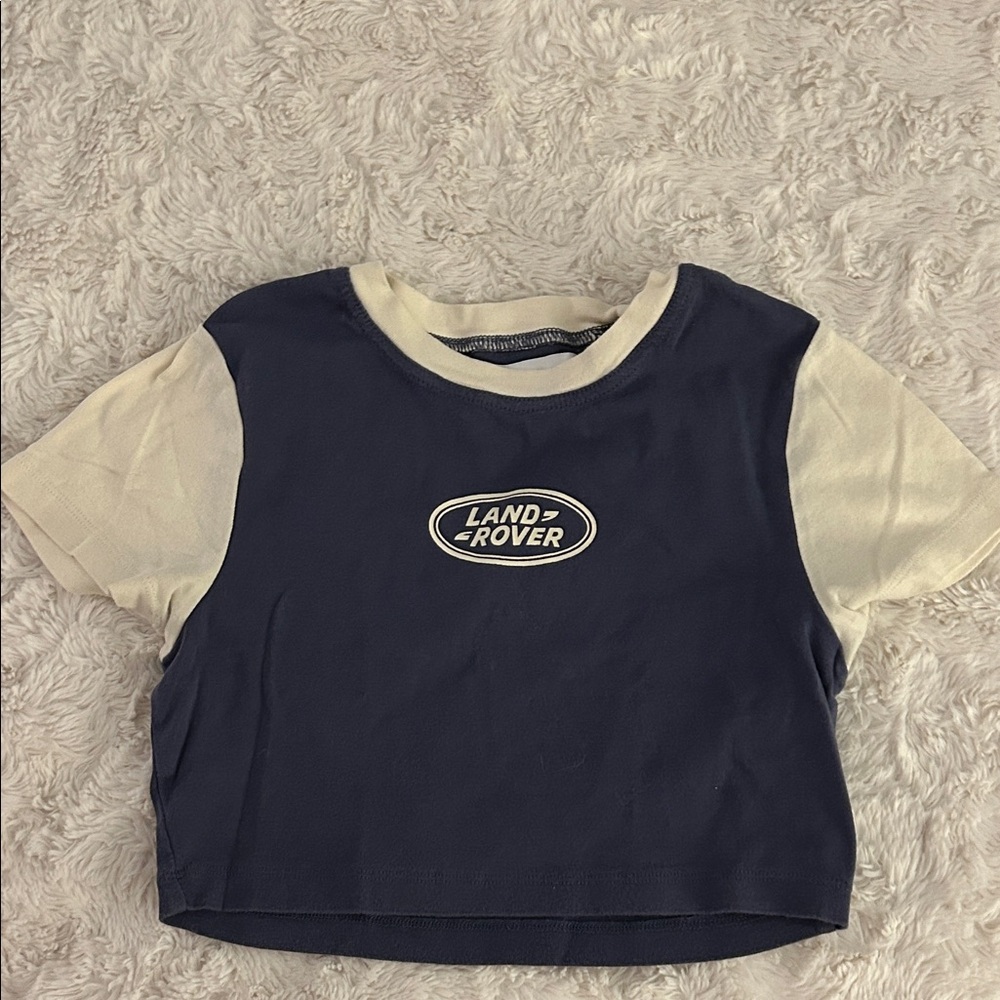 PacSun Kids Land Rover Tee - Dark Blue and Off-White